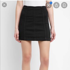 Free People Black Modern Femme Denim Skirt
